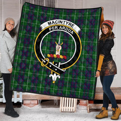 MacIntyre Hunting Tartan Crest Quilt