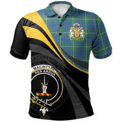MacIntyre Hunting Ancient Tartan Polo Shirt - Royal Coat Of Arms Style