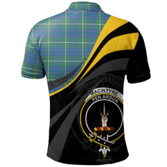 MacIntyre Hunting Ancient Tartan Polo Shirt - Royal Coat Of Arms Style