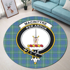 MacIntyre Hunting Ancient Tartan Crest Round Rug