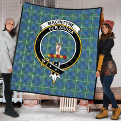 MacIntyre Hunting Ancient Tartan Crest Quilt