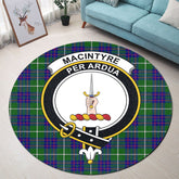 MacIntyre Hunting Modern Tartan Crest Round Rug