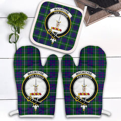 MacIntyre Hunting Modern Tartan Crest Oven Mitt And Pot Holder (2 Oven Mitts + 1 Pot Holder)