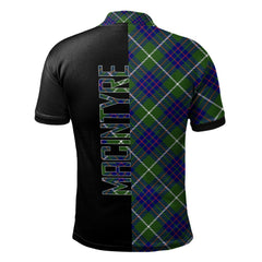 MacIntyre Hunting Modern Tartan Polo Shirt Half of Me - Cross Style