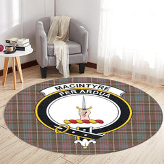 MacIntyre Hunting Weathered Tartan Crest Round Rug