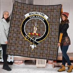 MacIntyre Hunting Weathered Tartan Crest Quilt