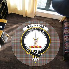 MacIntyre Hunting Weathered Tartan Crest Round Rug