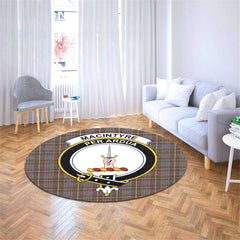 MacIntyre Hunting Weathered Tartan Crest Round Rug