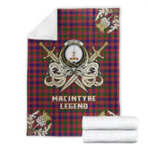 MacIntyre Modern Tartan Gold Courage Symbol Blanket