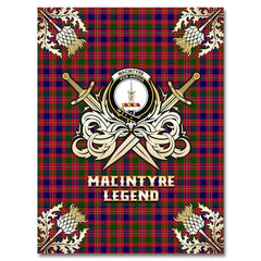 MacIntyre Modern Tartan Gold Courage Symbol Blanket