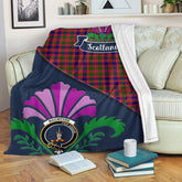 MacIntyre Tartan Crest Premium Blanket - Thistle Style