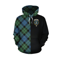 MacKay Ancient Tartan Hoodie Half of Me - Cross Style