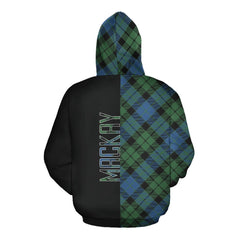 MacKay Ancient Tartan Hoodie Half of Me - Cross Style