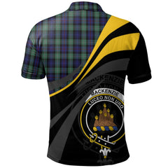 MacKenzie Hunting Green Tartan Polo Shirt - Royal Coat Of Arms Style