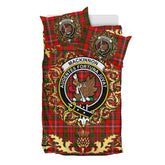 MacKinnon Modern Tartan Crest Bedding Set - Golden Thistle Style