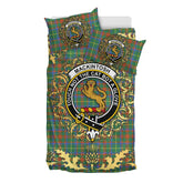 MacKintosh Hunting Ancient Tartan Crest Bedding Set - Golden Thistle Style