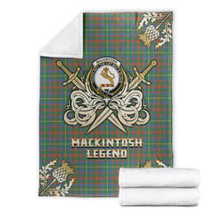 MacKintosh Hunting Ancient Tartan Gold Courage Symbol Blanket