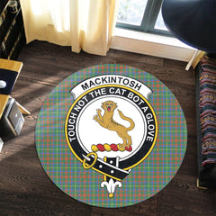 MacKintosh Hunting Ancient Tartan Crest Round Rug