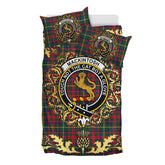 MacKintosh Hunting Modern Tartan Crest Bedding Set - Golden Thistle Style