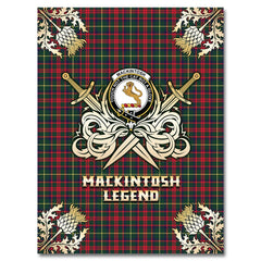 MacKintosh Hunting Modern Tartan Gold Courage Symbol Blanket