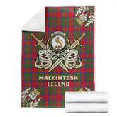 MacKintosh Modern Tartan Gold Courage Symbol Blanket