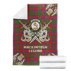 MacKintosh Modern Tartan Gold Courage Symbol Blanket