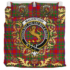 MacKintosh Modern Tartan Crest Bedding Set - Golden Thistle Style