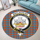 MacLachlan Ancient Tartan Crest Round Rug