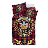 MacLachlan Modern Tartan Crest Bedding Set - Golden Thistle Style