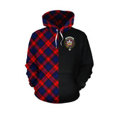 MacLachlan Modern Tartan Hoodie Half of Me - Cross Style