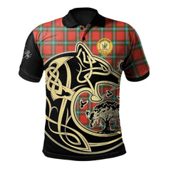 MacLaine of Loch Buie Tartan Polo Shirt Viking Wolf