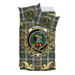 MacLaren Dress Tartan Crest Bedding Set - Golden Thistle Style