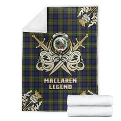 MacLaren Modern Tartan Gold Courage Symbol Blanket