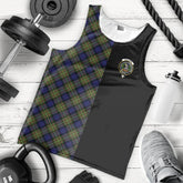 MacLaren Modern Tartan Crest Men's Tank Top - Cross Style