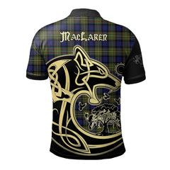 MacLaren Modern Tartan Polo Shirt Viking Wolf