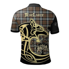 MacLaren Weathered Tartan Polo Shirt Viking Wolf