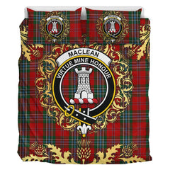 MacLean 03 Tartan Crest Bedding Set - Golden Thistle Style