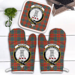 MacLean Of Duart Ancient Tartan Crest Oven Mitt And Pot Holder (2 Oven Mitts + 1 Pot Holder)