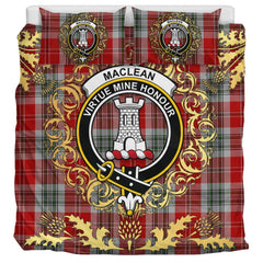 MacLean of Duart Dress 02 Tartan Crest Bedding Set - Golden Thistle Style