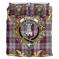 MacLean of Duart Dress 04 Tartan Crest Bedding Set - Golden Thistle Style