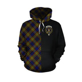 MacLellan Modern Tartan Hoodie Half of Me - Cross Style