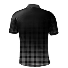 MacLeod Black and White Tartan Polo Shirt - Alba Celtic Style