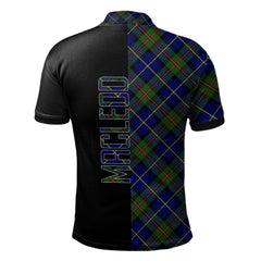 MacLeod of Harris Modern Tartan Polo Shirt Half of Me - Cross Style