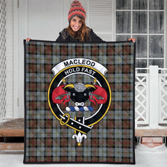 MacLeod of Harris Weathered Tartan Crest Quilt