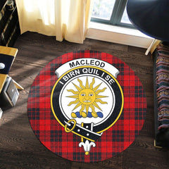 MacLeod of Raasay Tartan Crest Round Rug