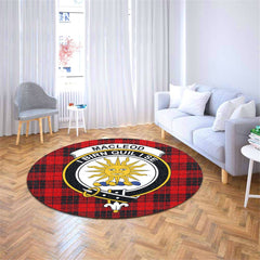 MacLeod of Raasay Tartan Crest Round Rug