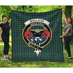 MacLeod of Skye or Johnston Tartan Crest Quilt
