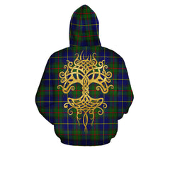 MacLeod of Harris Modern Tartan Hoodie - Tree Of Life