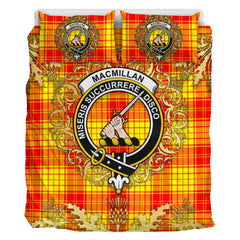 MacMillan 01 Tartan Crest Bedding Set - Golden Thistle Style