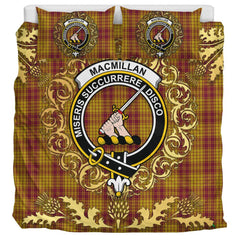 MacMillan Dress Tartan Crest Bedding Set - Golden Thistle Style